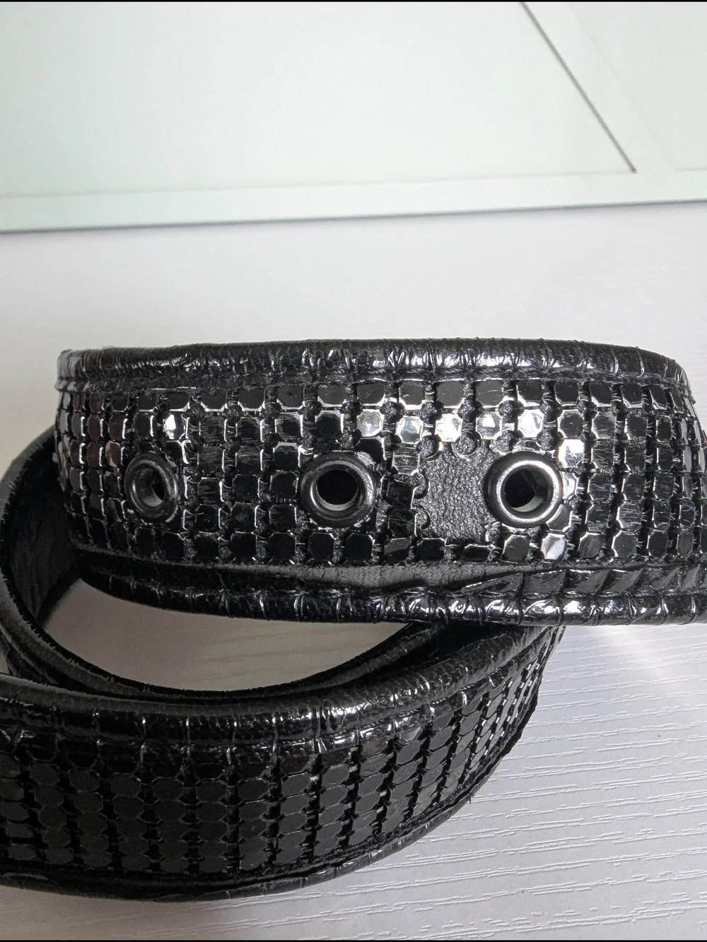 Black Rhinestone Western Buckle Belt